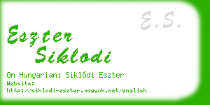 eszter siklodi business card